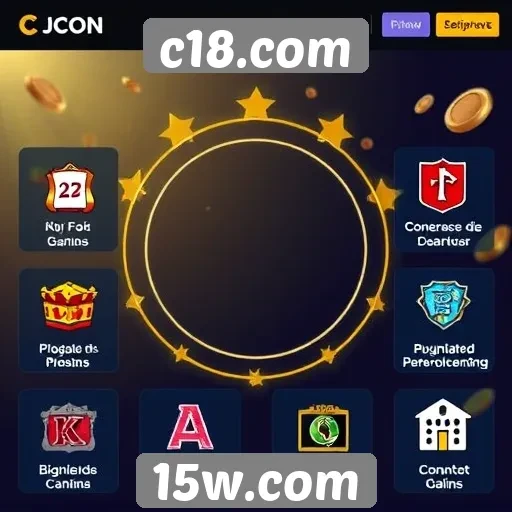 Funcionalidades principais do site de jogos c18.com