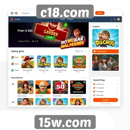 Interface do usuário no c18.com melhora a experiência de jogo